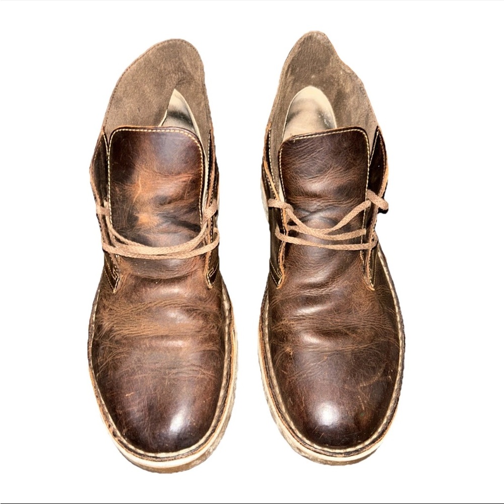 CLARKS Collection 15770 Leather Men's Brown Desert Chukka Boots Sz 10 - Picture 3 of 4